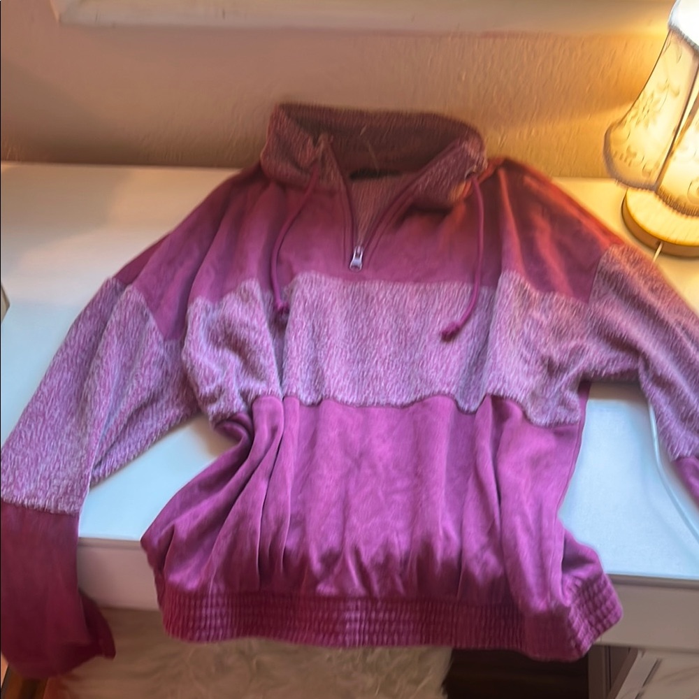 Pink and Purple Quarter-Zip Pullover from Pacsun L.A hearts